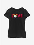 Disney Mickey Mouse Pride Mickey Loves Pride Youth T-Shirt, BLACK, hi-res