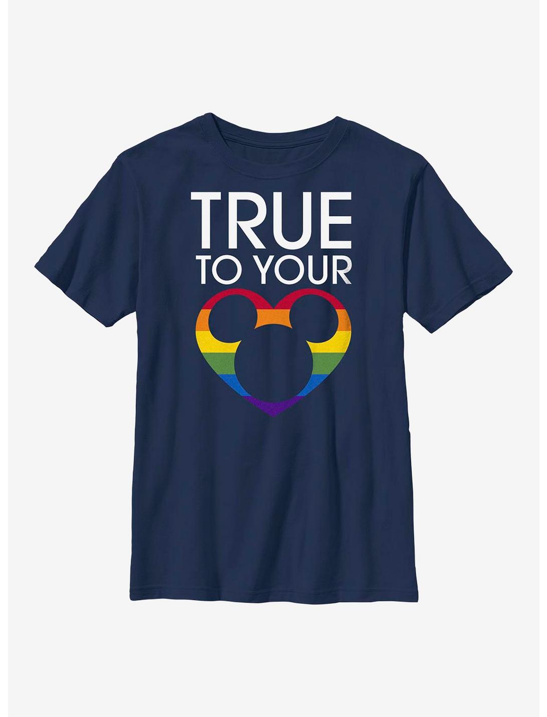 Disney Mickey Mouse Pride True To Pride Youth T-Shirt, NAVY, hi-res