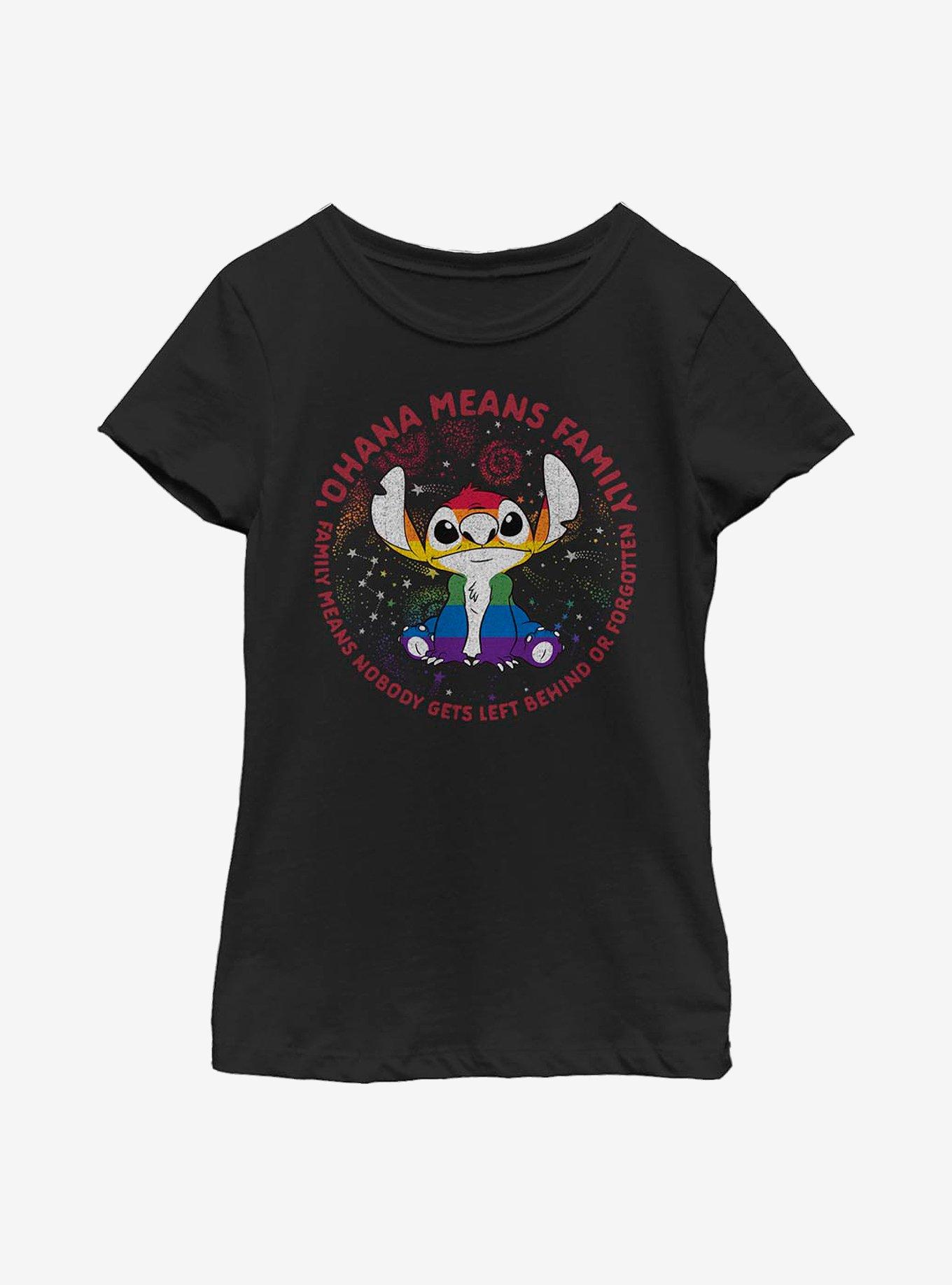 Disney Lilo And Stitch Pride Ohana Pride Youth T-Shirt, , hi-res
