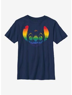 Disney Lilo And Stitch Pride Big Face Stitch Pride Youth T-Shirt, , hi-res