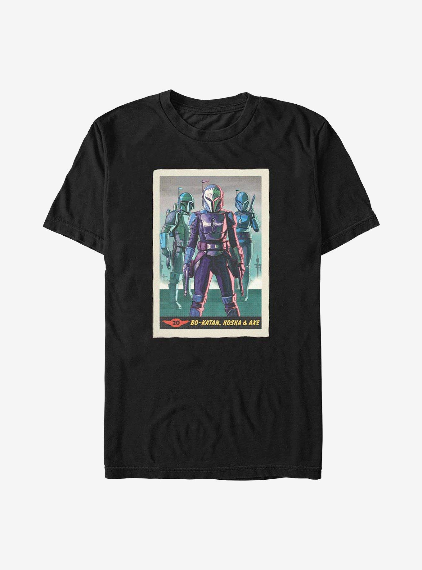 Star Wars The Mandalorian Bo-Katan & Co Card T-Shirt, BLACK, hi-res