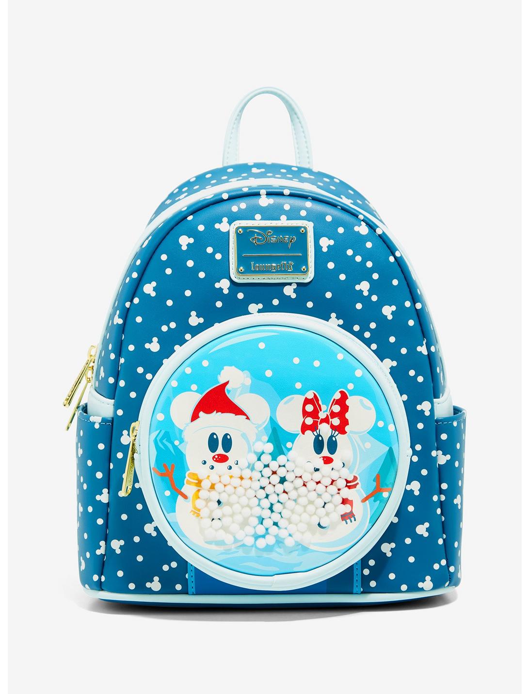 Loungefly Disney Mickey Mouse & Minnie Mouse Snowman Mini Backpack, , hi-res