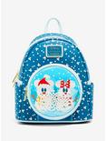 Loungefly Disney Mickey Mouse & Minnie Mouse Snowman Mini Backpack, , hi-res