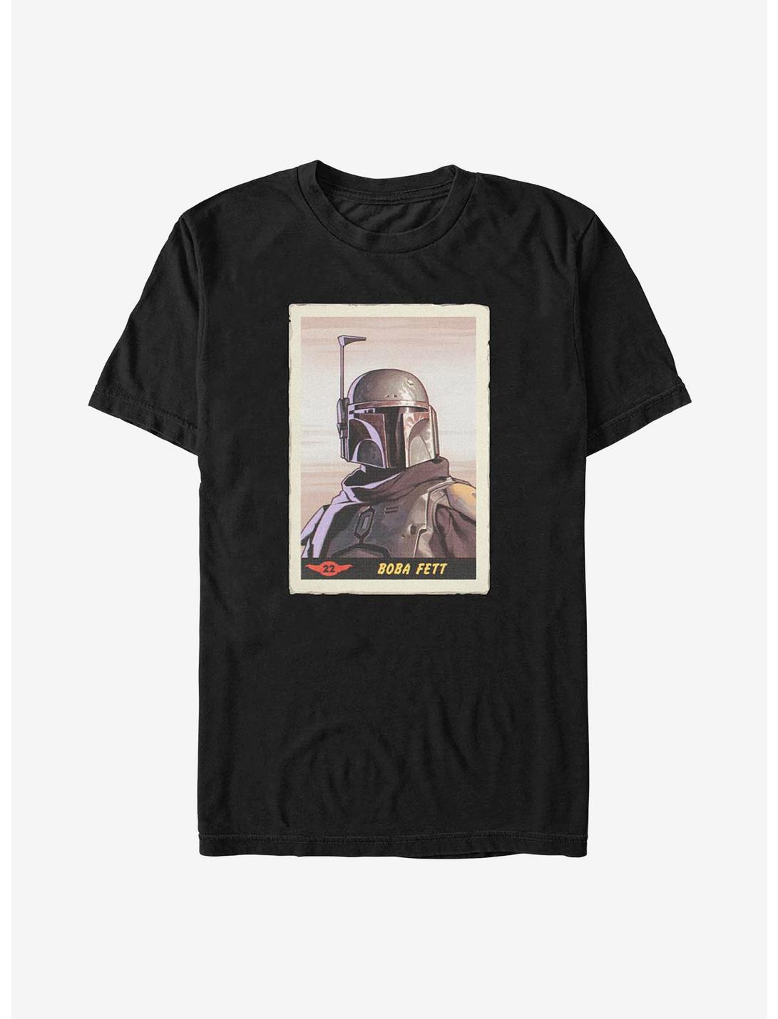 Star Wars The Mandalorian Fett Card T-Shirt, BLACK, hi-res