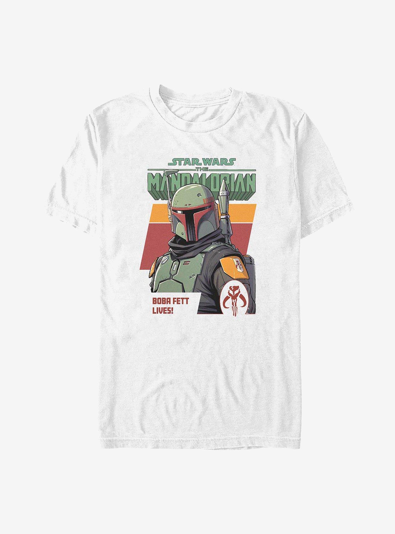 Star Wars The Mandalorian Fett Lives T-Shirt, WHITE, hi-res