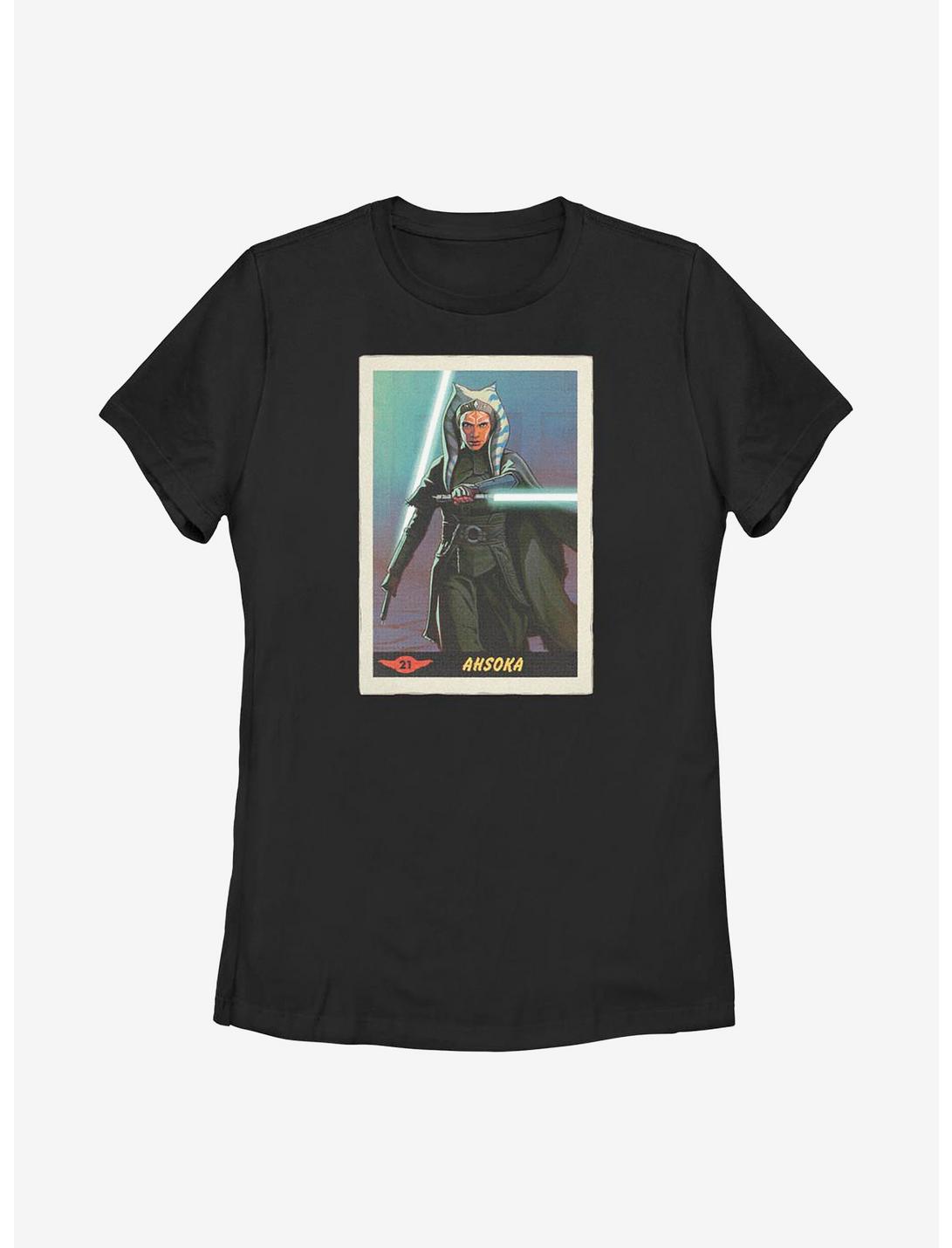 Star Wars The Mandalorian Ahsoka Card Womens T-Shirt, BLACK, hi-res