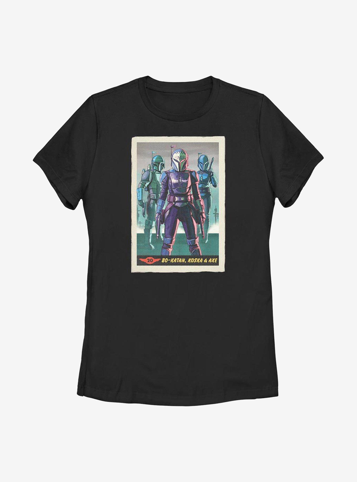 Star Wars The Mandalorian Bo-Katan & Co Card Womens T-Shirt, BLACK, hi-res