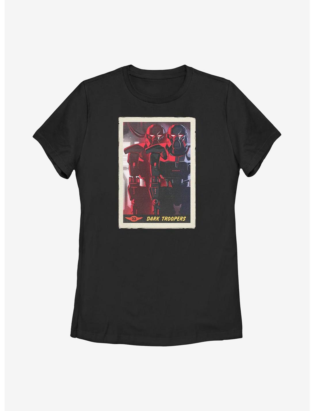 Star Wars The Mandalorian Dark Trooper Card Womens T-Shirt, BLACK, hi-res