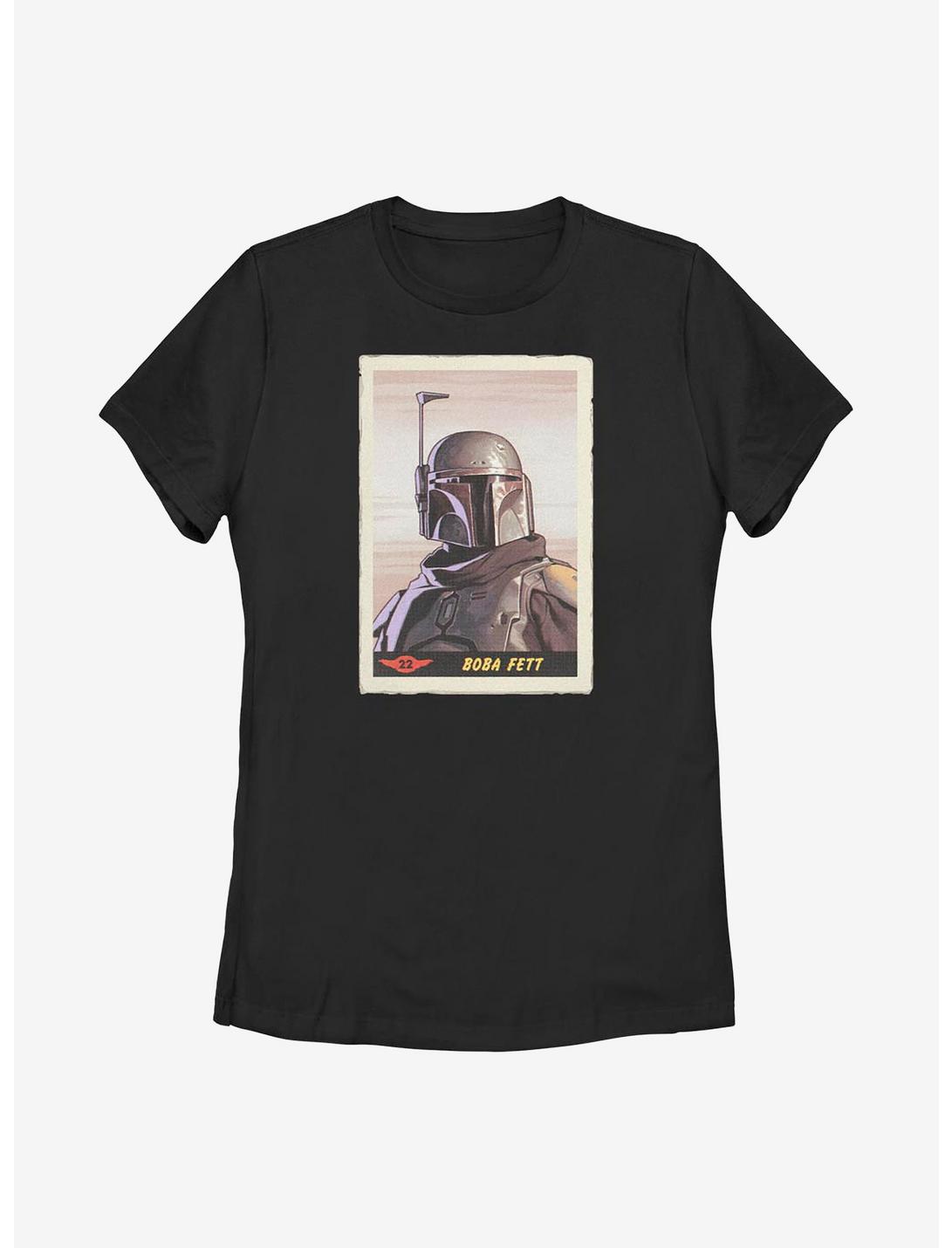 Star Wars The Mandalorian Fett Card Womens T-Shirt, BLACK, hi-res