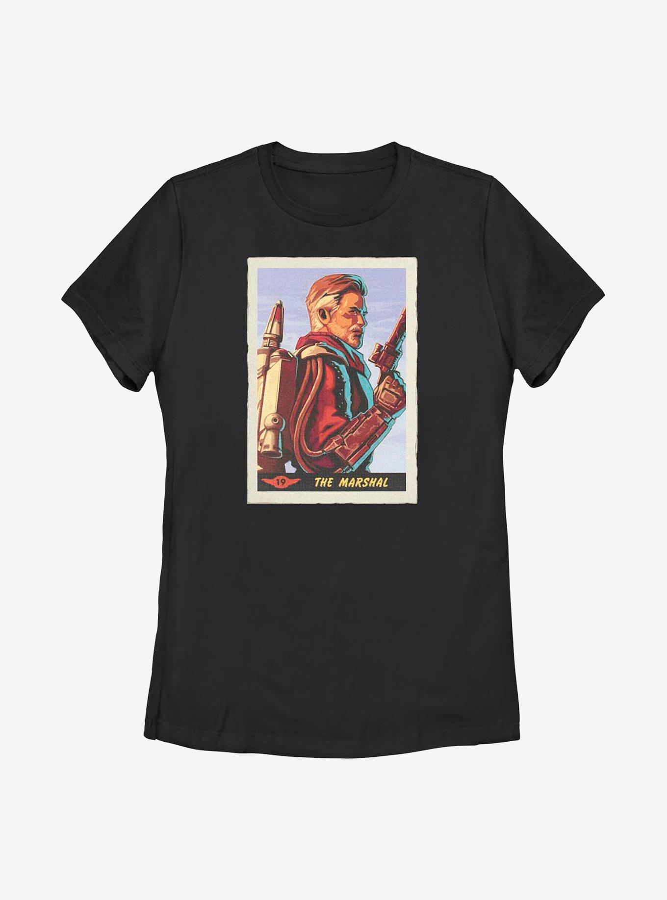 Star Wars The Mandalorian Marshal Card Womens T-Shirt, BLACK, hi-res