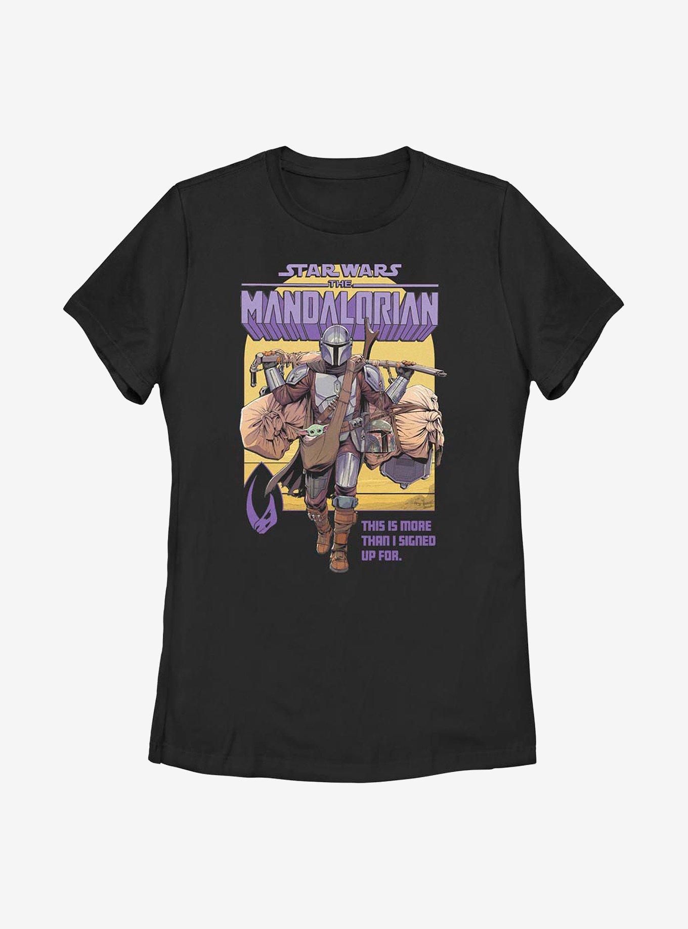 Star Wars The Mandalorian Signed Up Mando Womens T-Shirt, BLACK, hi-res