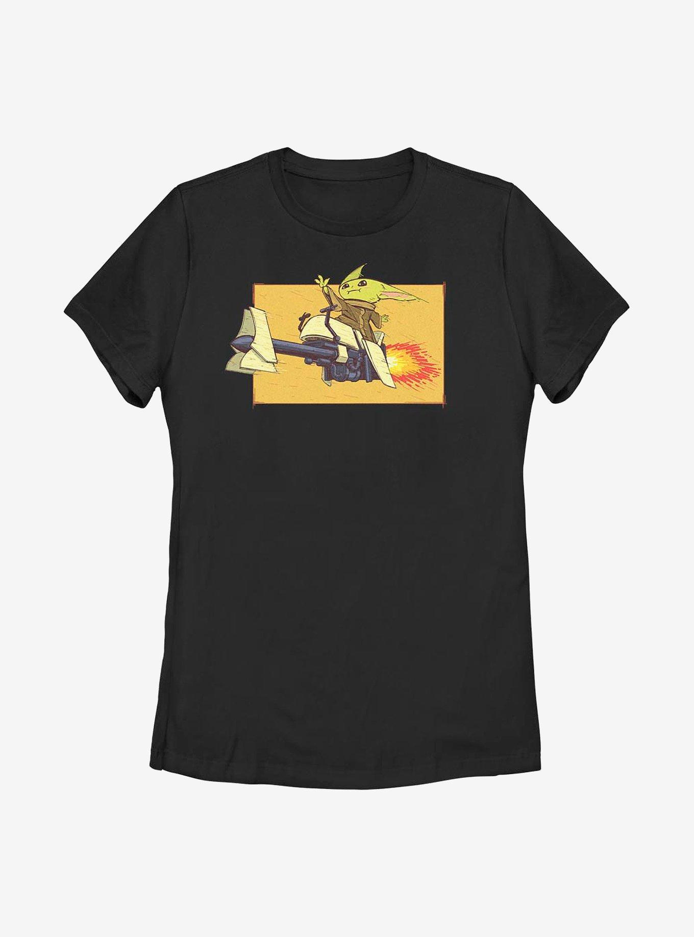 Star Wars The Mandalorian Speeder Bike Force Womens T-Shirt, BLACK, hi-res