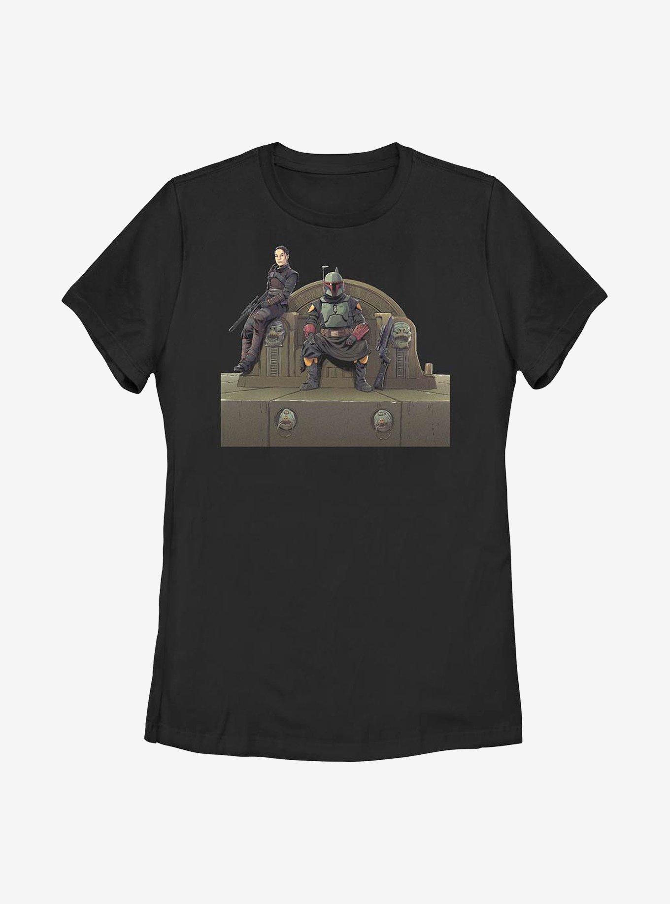 Star Wars The Mandalorian Throne Of Fett Womens T-Shirt
