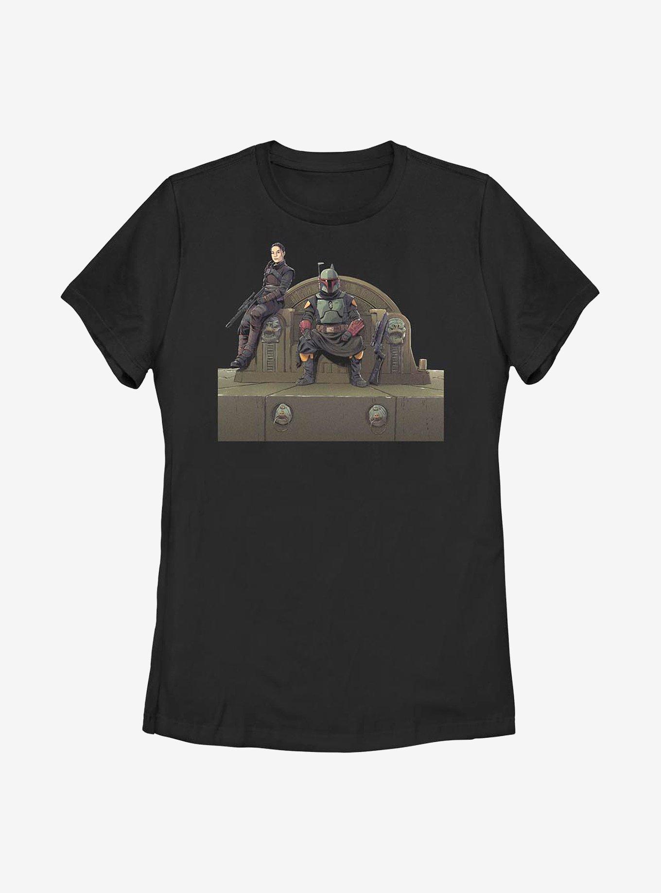 Star Wars The Mandalorian Throne Of Fett Womens T-Shirt, BLACK, hi-res