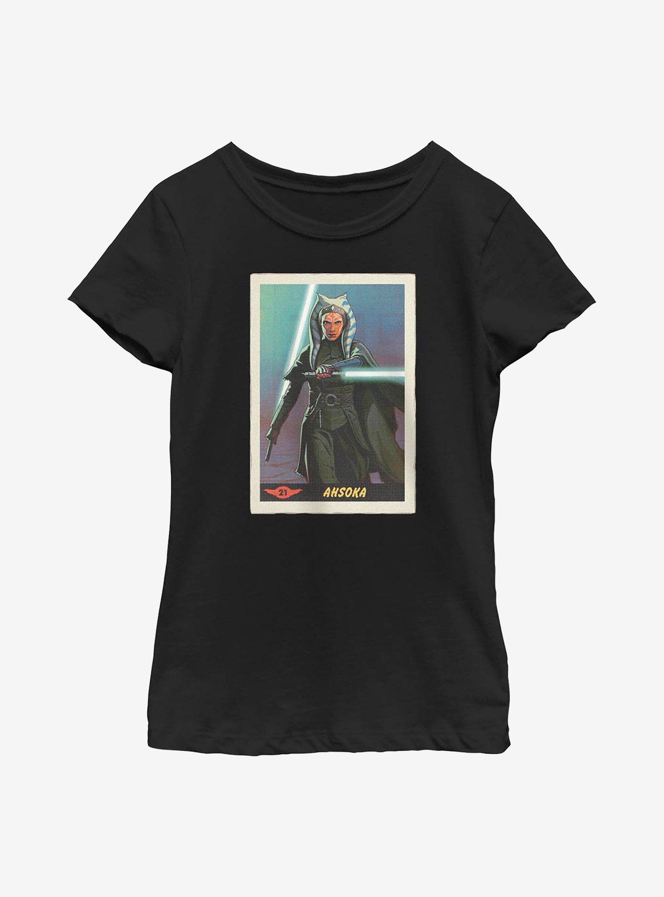 Star Wars The Mandalorian Ahsoka Card Youth Girls T-Shirt, , hi-res
