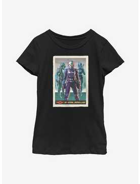 Star Wars The Mandalorian Bo-Katan & Co Card Youth Girls T-Shirt, , hi-res