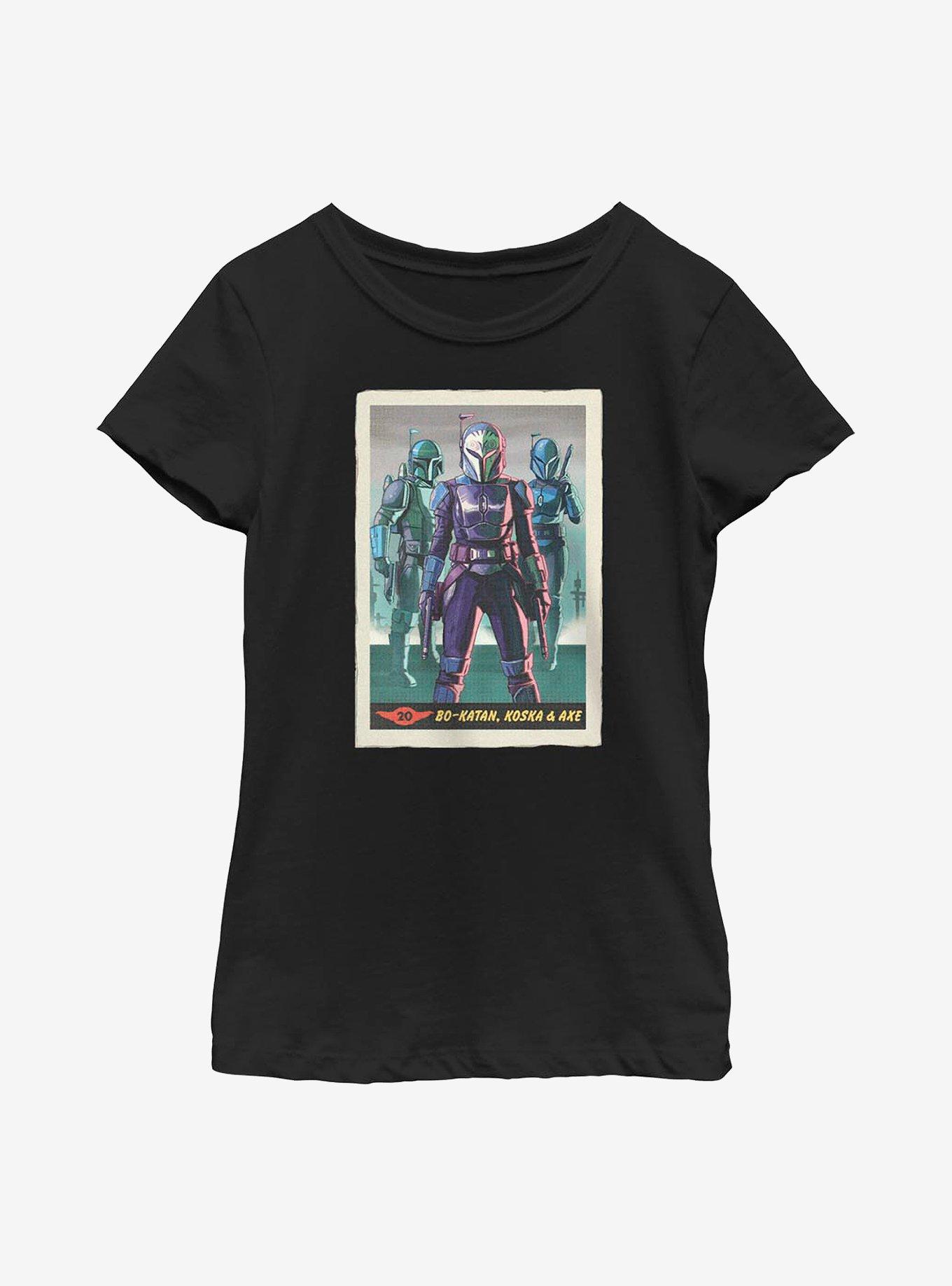 Star Wars The Mandalorian Bo-Katan & Co Card Youth Girls T-Shirt, , hi-res