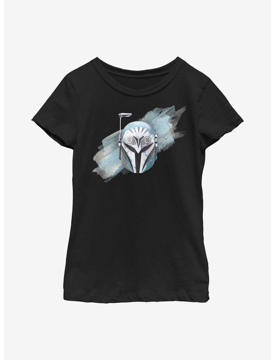 Star Wars The Mandalorian Bo-Katan Helmet Youth Girls T-Shirt, BLACK, hi-res