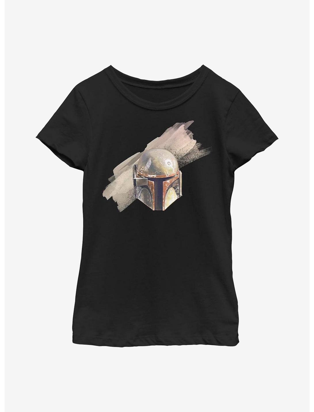 Star Wars The Mandalorian Fett Helmet Youth Girls T-Shirt, BLACK, hi-res