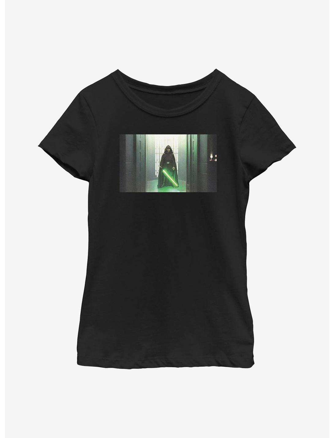 Star Wars The Mandalorian Lone Hero Youth Girls T-Shirt, BLACK, hi-res