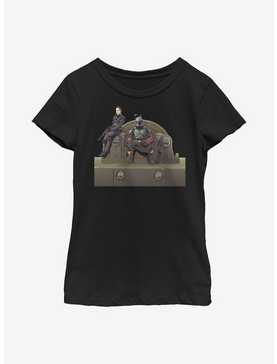 Star Wars The Mandalorian Throne Of Fett Youth Girls T-Shirt, , hi-res