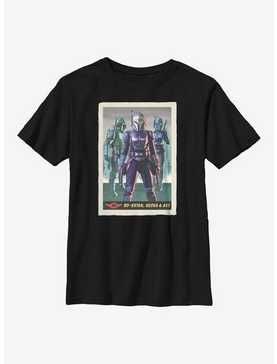 Star Wars The Mandalorian Bo-Katan & Co Card Youth T-Shirt, , hi-res