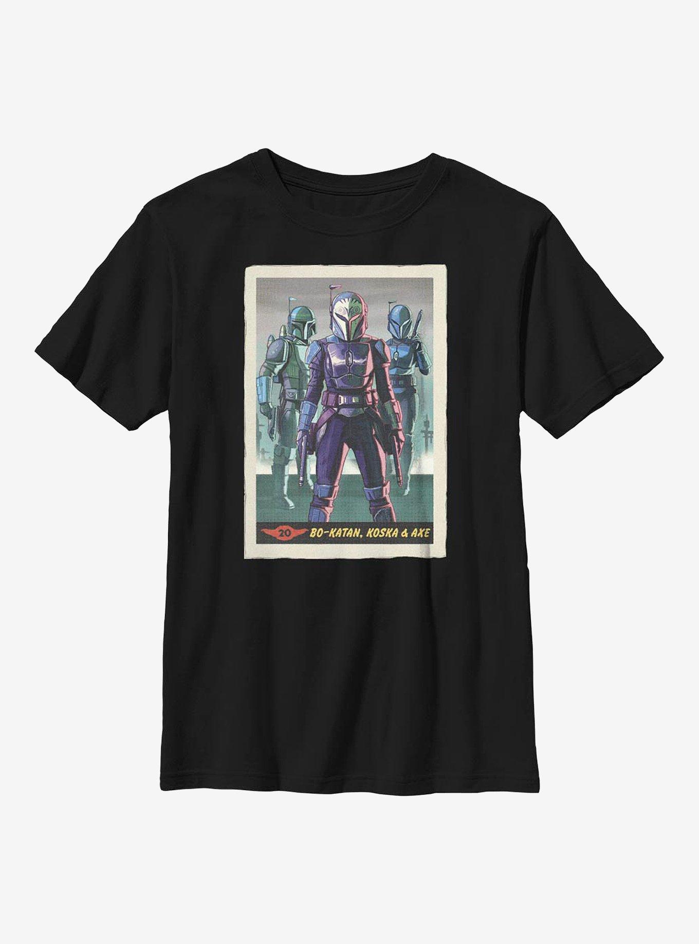 Star Wars The Mandalorian Bo-Katan & Co Card Youth T-Shirt, , hi-res