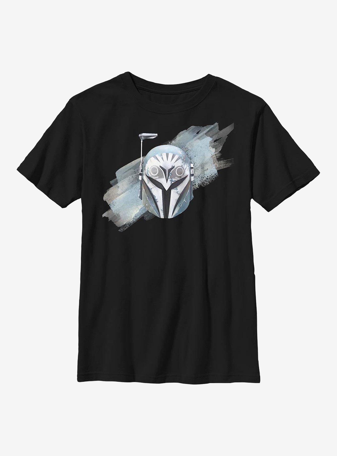 Star Wars The Mandalorian Bo-Katan Helmet Youth T-Shirt, BLACK, hi-res