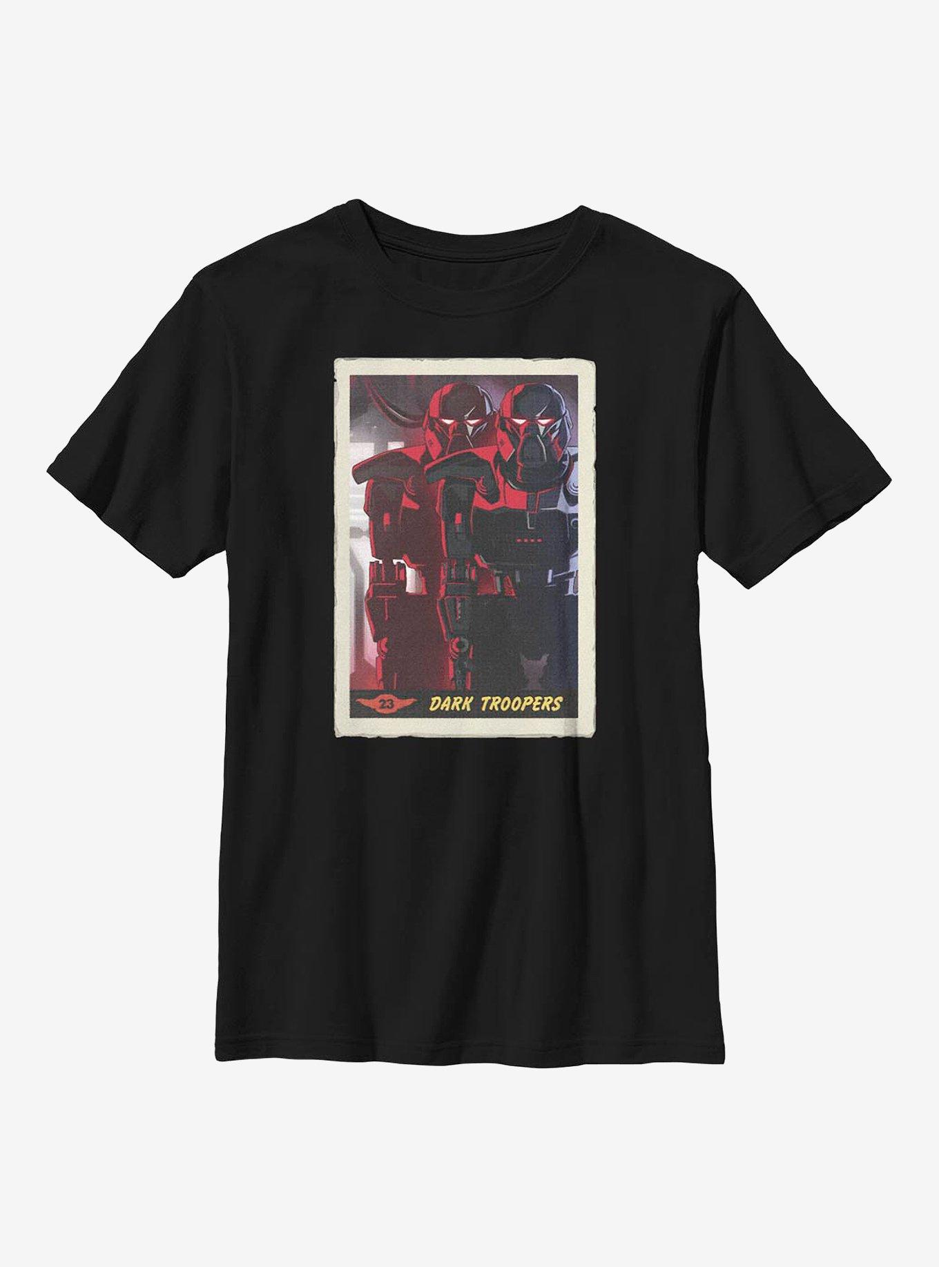 Star Wars The Mandalorian Dark Trooper Card Youth T-Shirt, , hi-res
