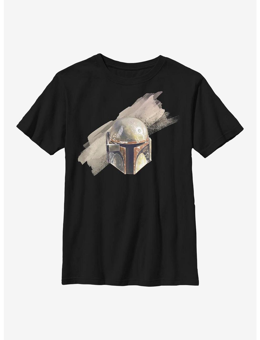 Star Wars The Mandalorian Fett Helmet Youth T-Shirt, BLACK, hi-res
