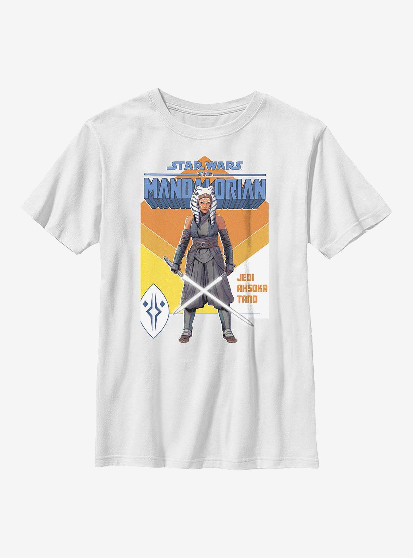 Star Wars The Mandalorian Jedi Tano Youth T-Shirt, WHITE, hi-res