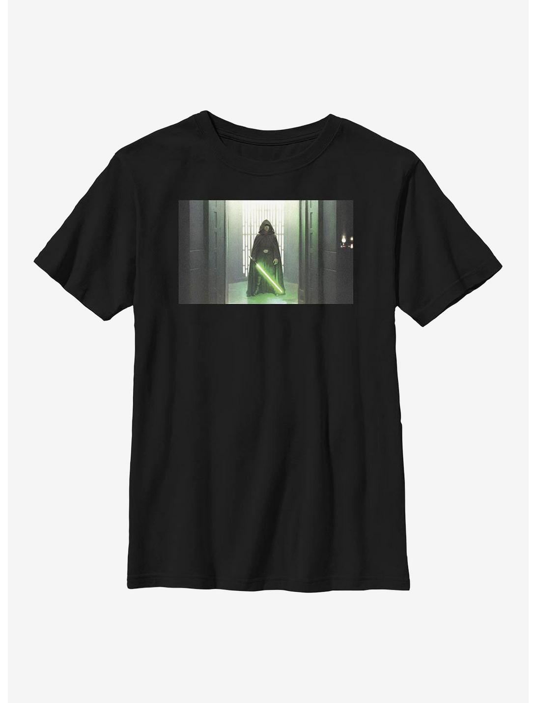 Star Wars The Mandalorian Lone Hero Youth T-Shirt, BLACK, hi-res