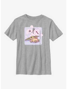 Star Wars The Mandalorian Playing With Food Youth T-Shirt, , hi-res