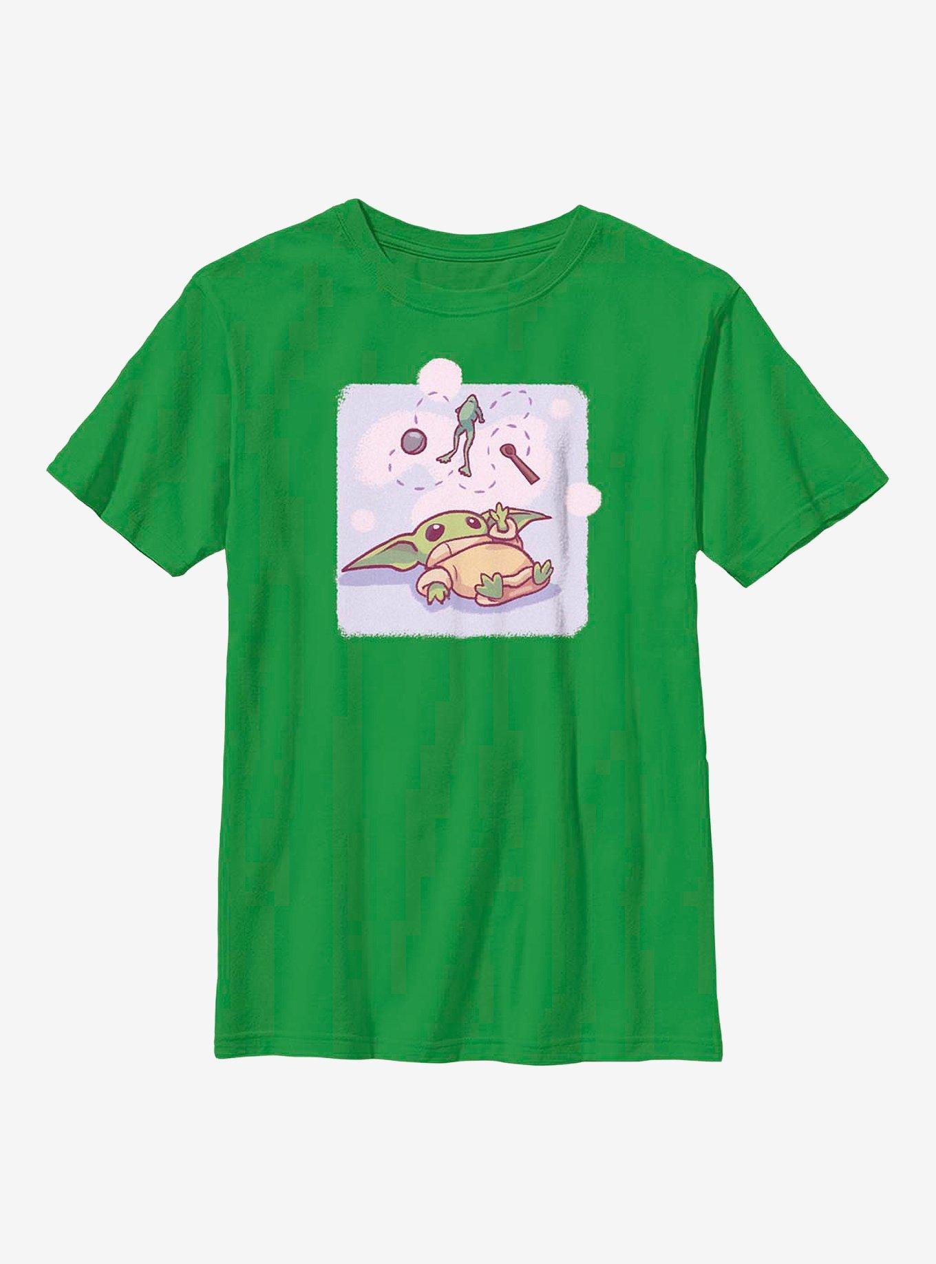 Star Wars The Mandalorian Playing With Food Youth T-Shirt, KELLY, hi-res