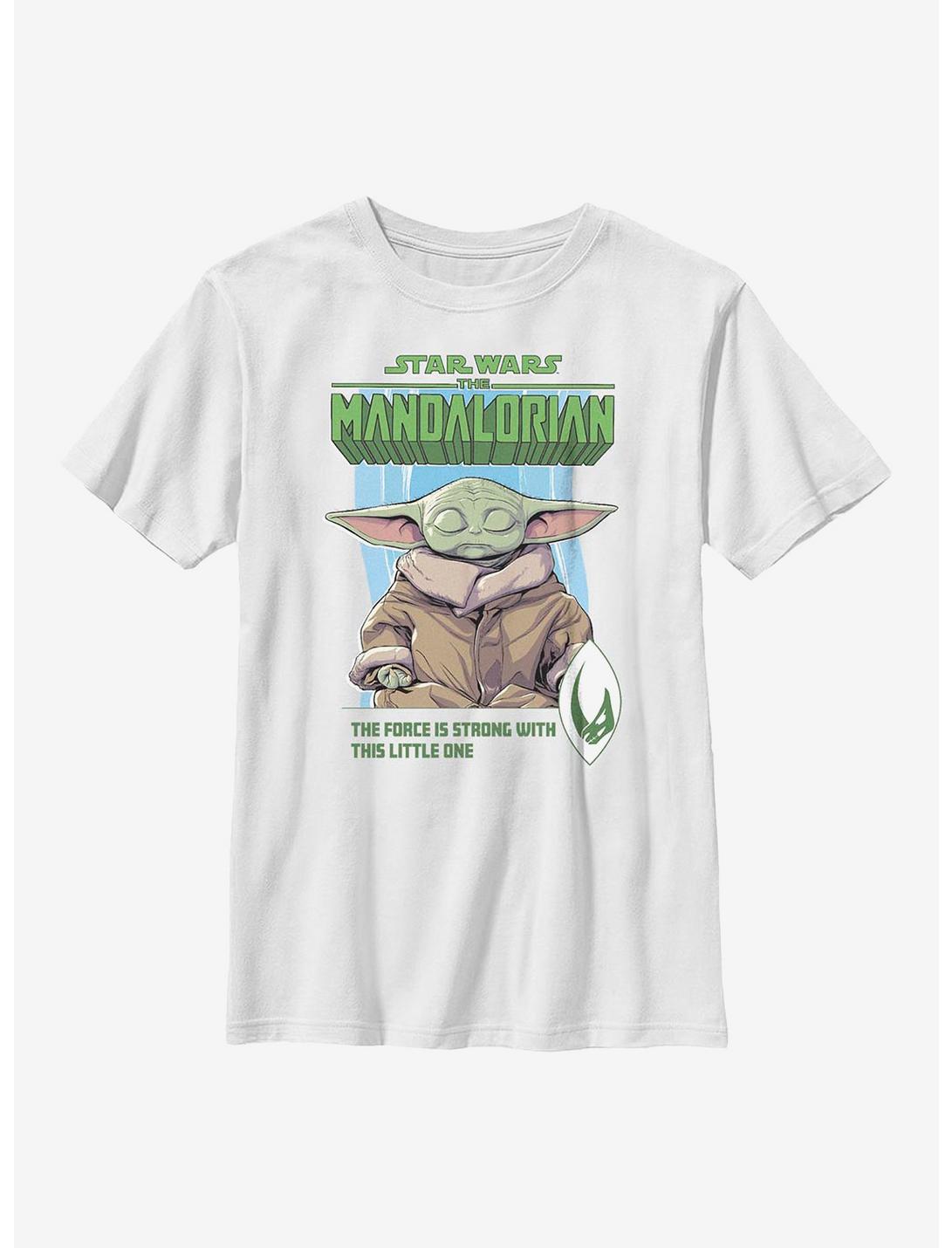 Star Wars The Mandalorian Strong Force Youth T-Shirt, WHITE, hi-res