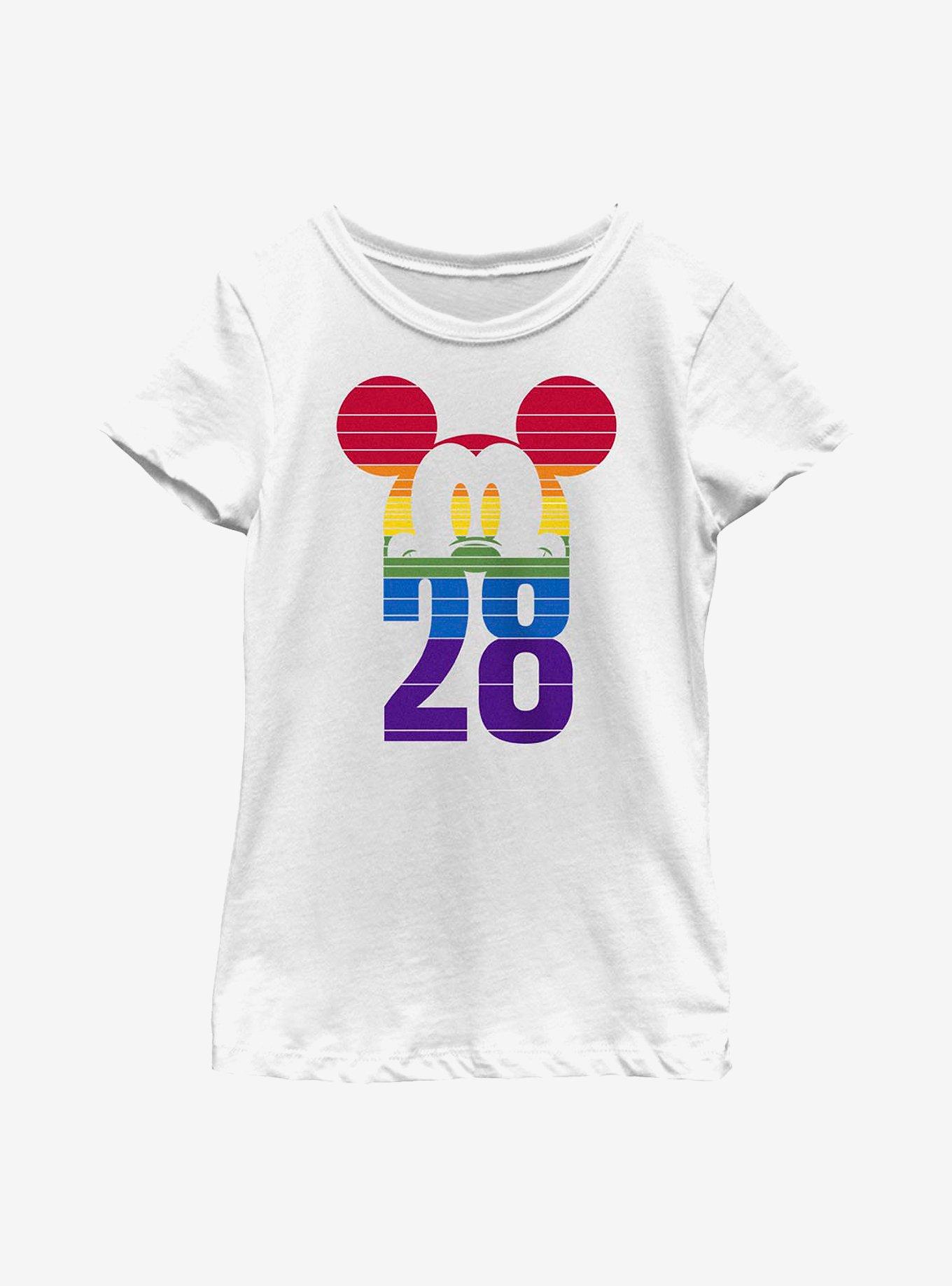 Disney Mickey Mouse Pride 28 Pride Youth T-Shirt, WHITE, hi-res view 1