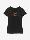 Disney Mickey Mouse Pride Mouse Ears Youth T-Shirt, BLACK, hi-res