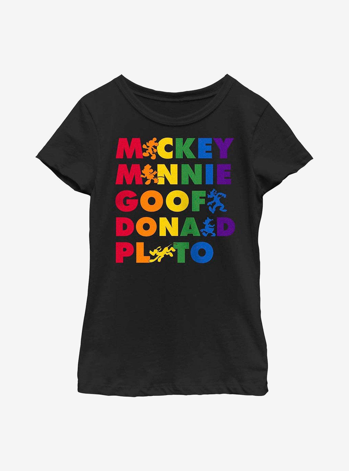 Disney Mickey Mouse Pride Friends Youth T-Shirt, BLACK, hi-res