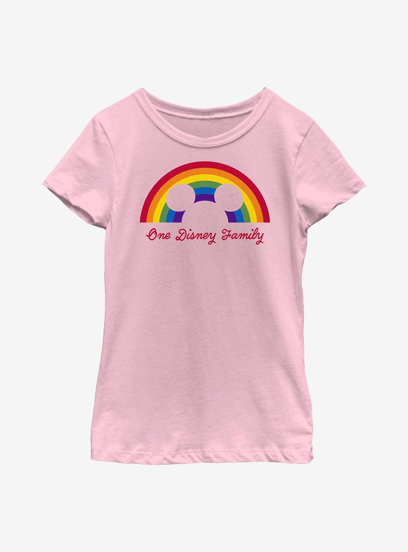 Disney Mickey Mouse Pride Rainbow Family Youth T-Shirt, PINK, hi-res