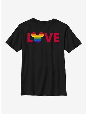 Disney Mickey Mouse Pride Ears Logo Pride Youth T-Shirt, , hi-res