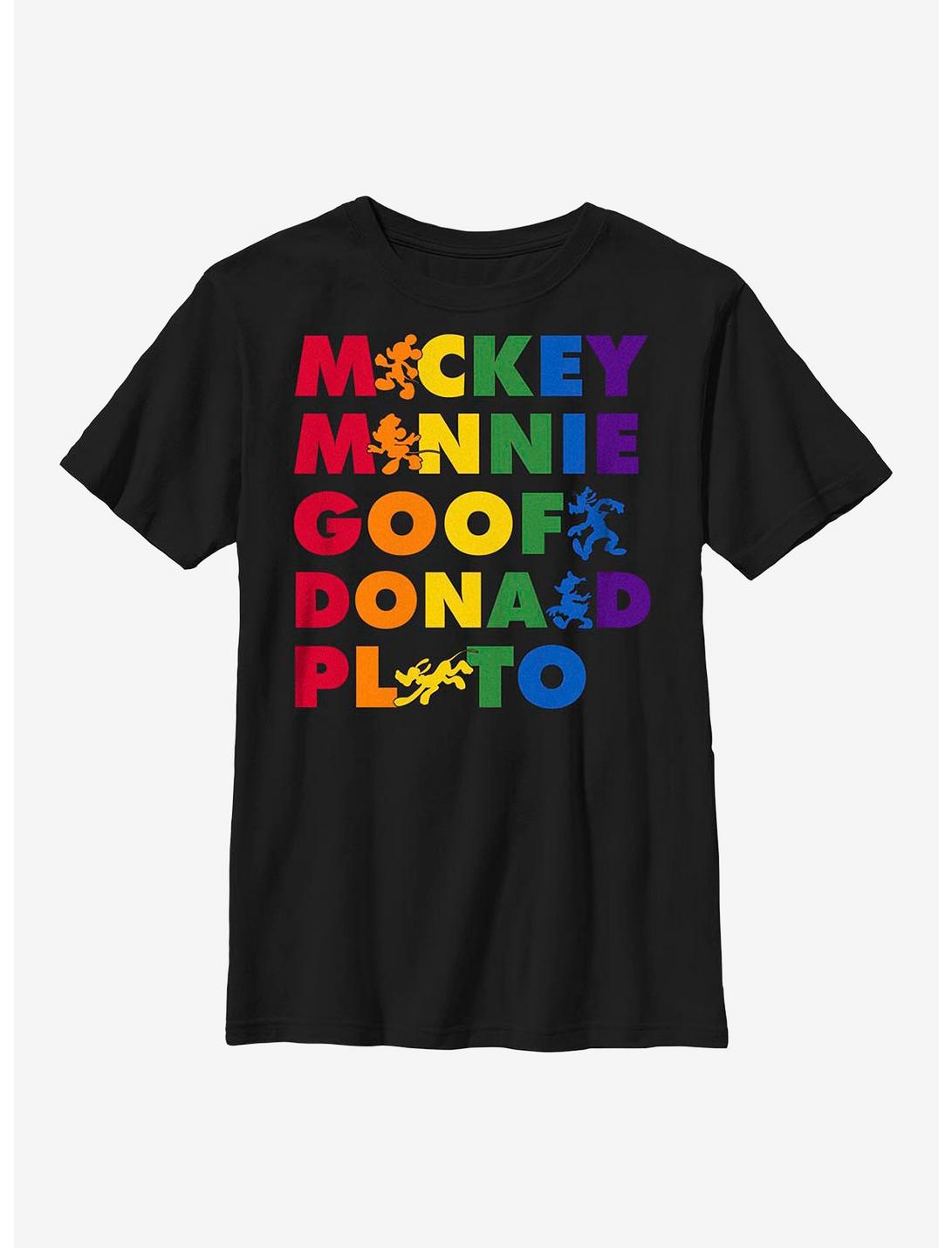 Disney Mickey Mouse Pride Friends Youth T-Shirt, BLACK, hi-res