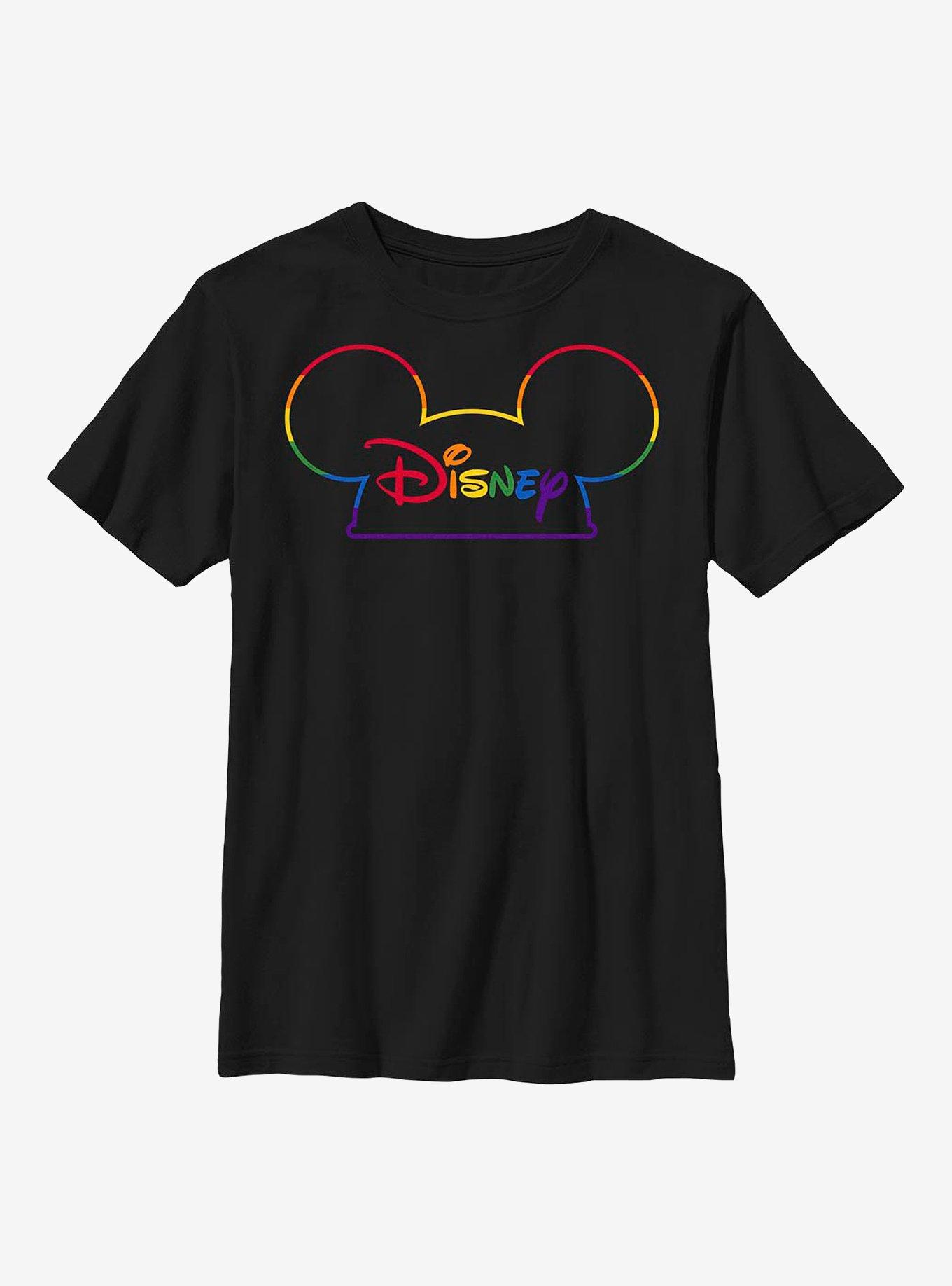 Disney Mickey Mouse Pride Mouse Ears Youth T-Shirt, BLACK, hi-res