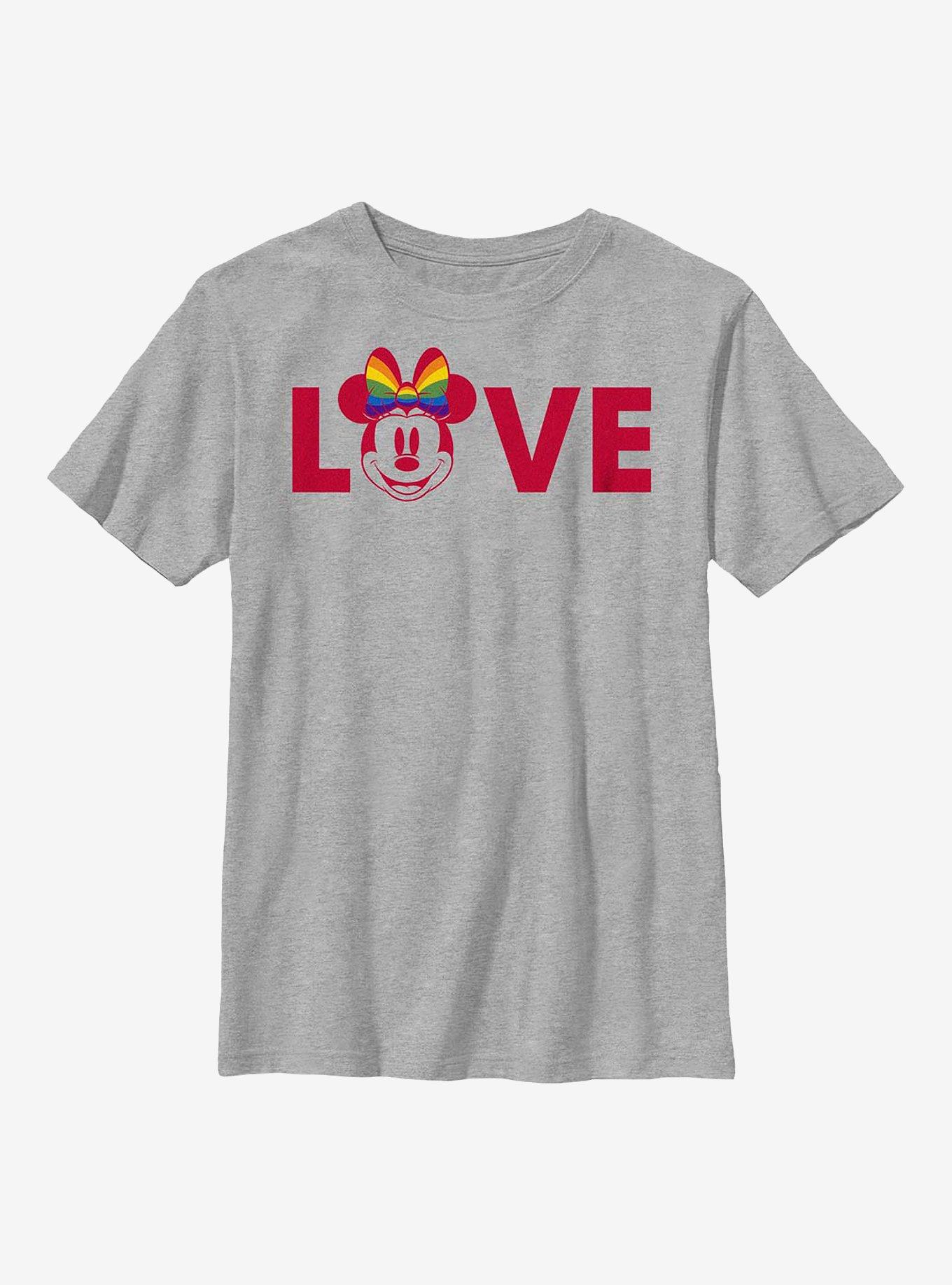 Disney Pride Minnie Pride Love Youth T-Shirt, ATH HTR, hi-res