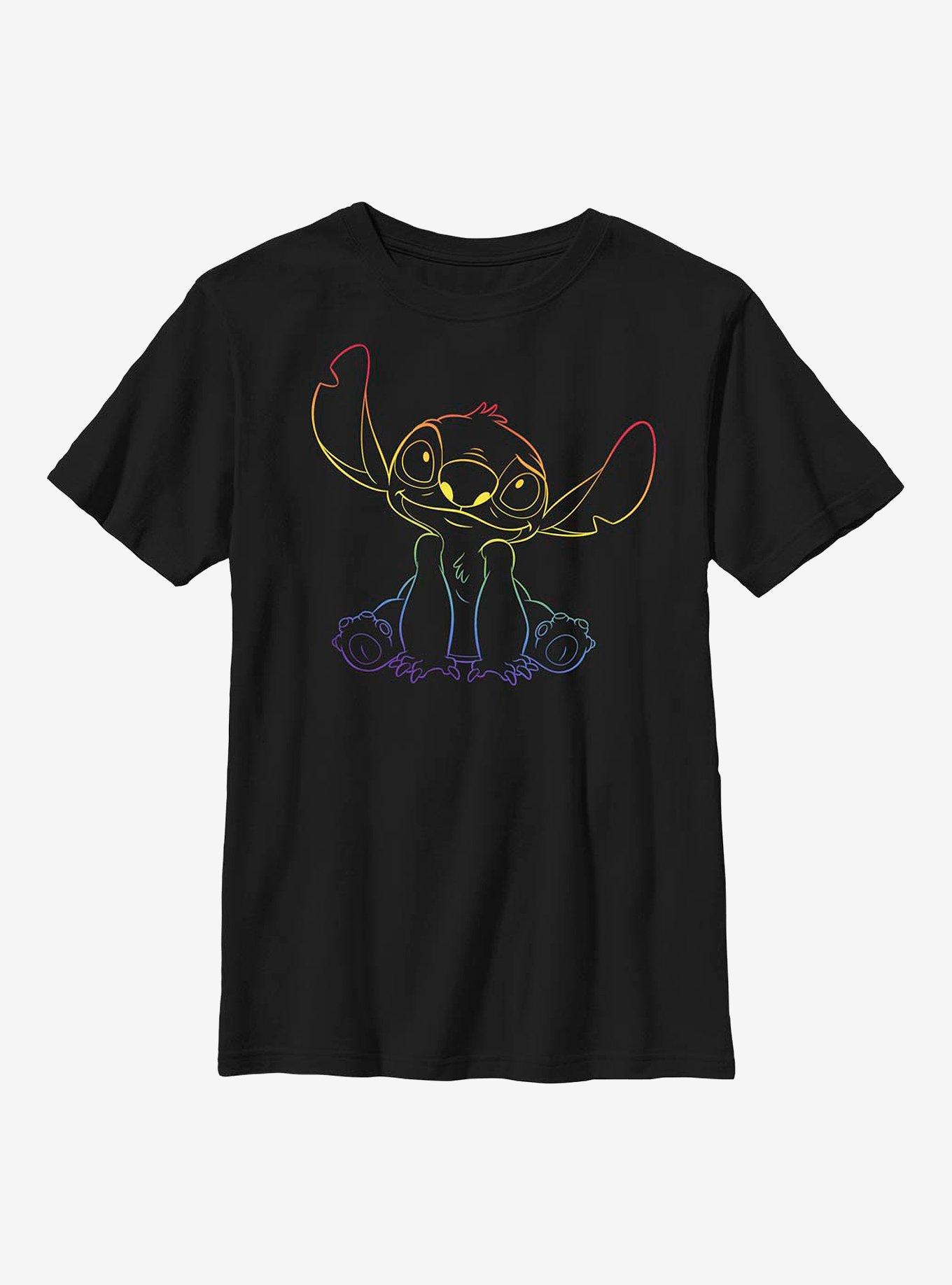 Disney Lilo And Stitch Pride Stitch Youth T-Shirt, BLACK, hi-res