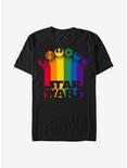 Star Wars Pride Icon Trails Logo T-Shirt, BLACK, hi-res