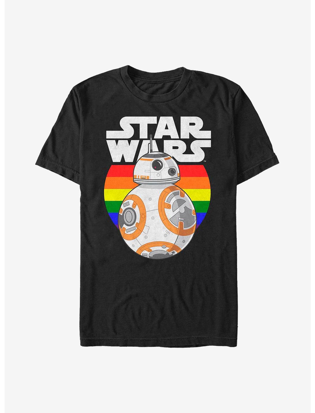 Star Wars Pride Rainbow Circle T-Shirt, BLACK, hi-res