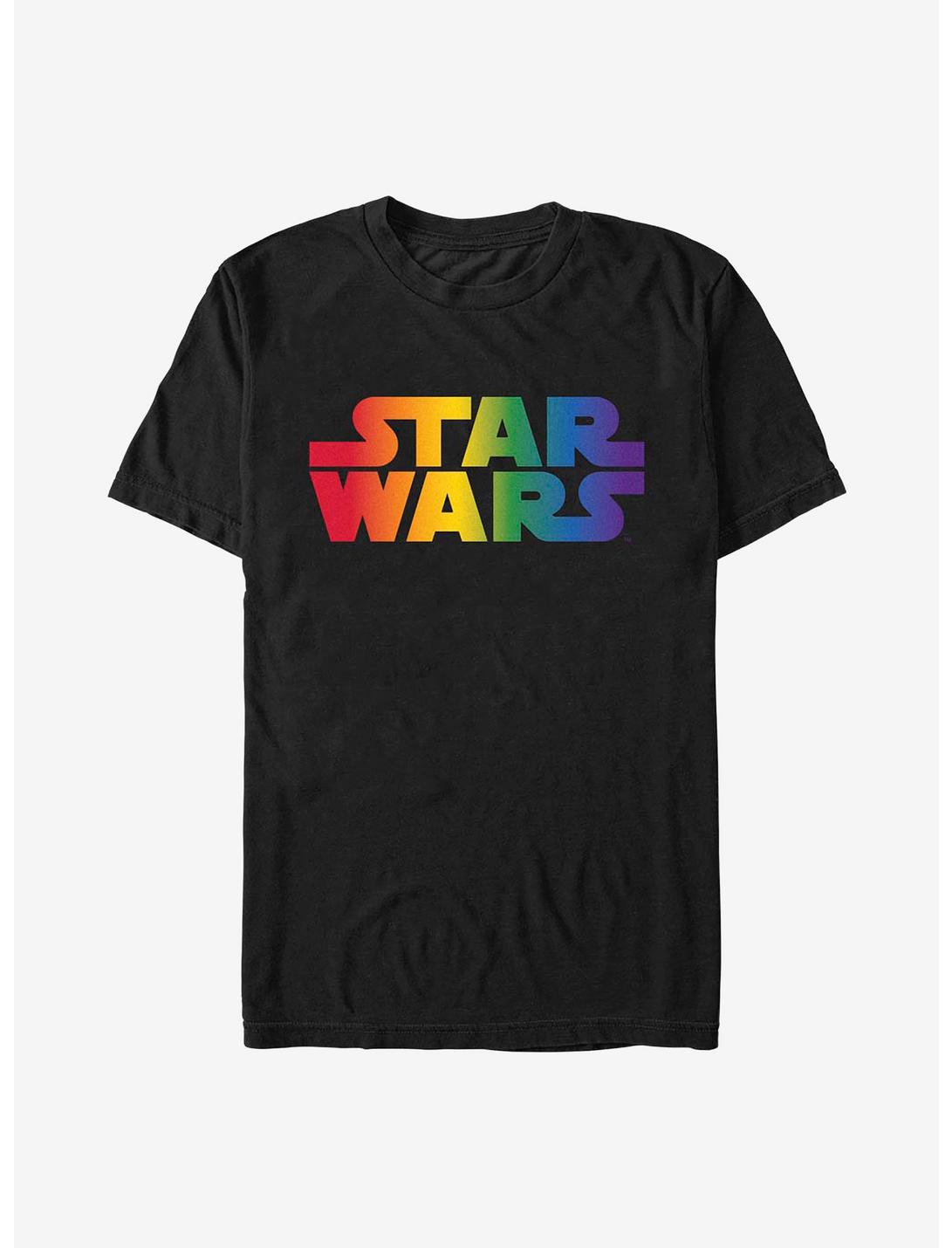 Star Wars Pride Rainbow Logo T-Shirt, BLACK, hi-res