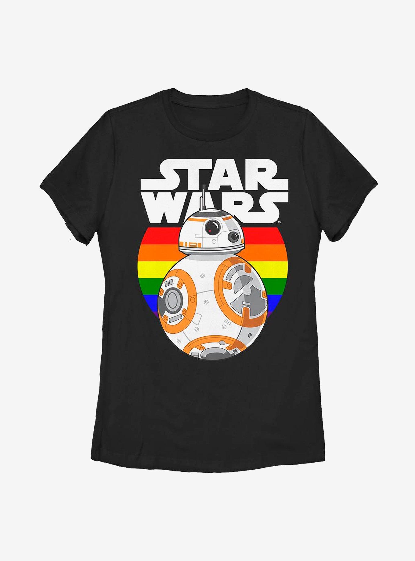 Star Wars Pride Rainbow Circle T-Shirt, BLACK, hi-res