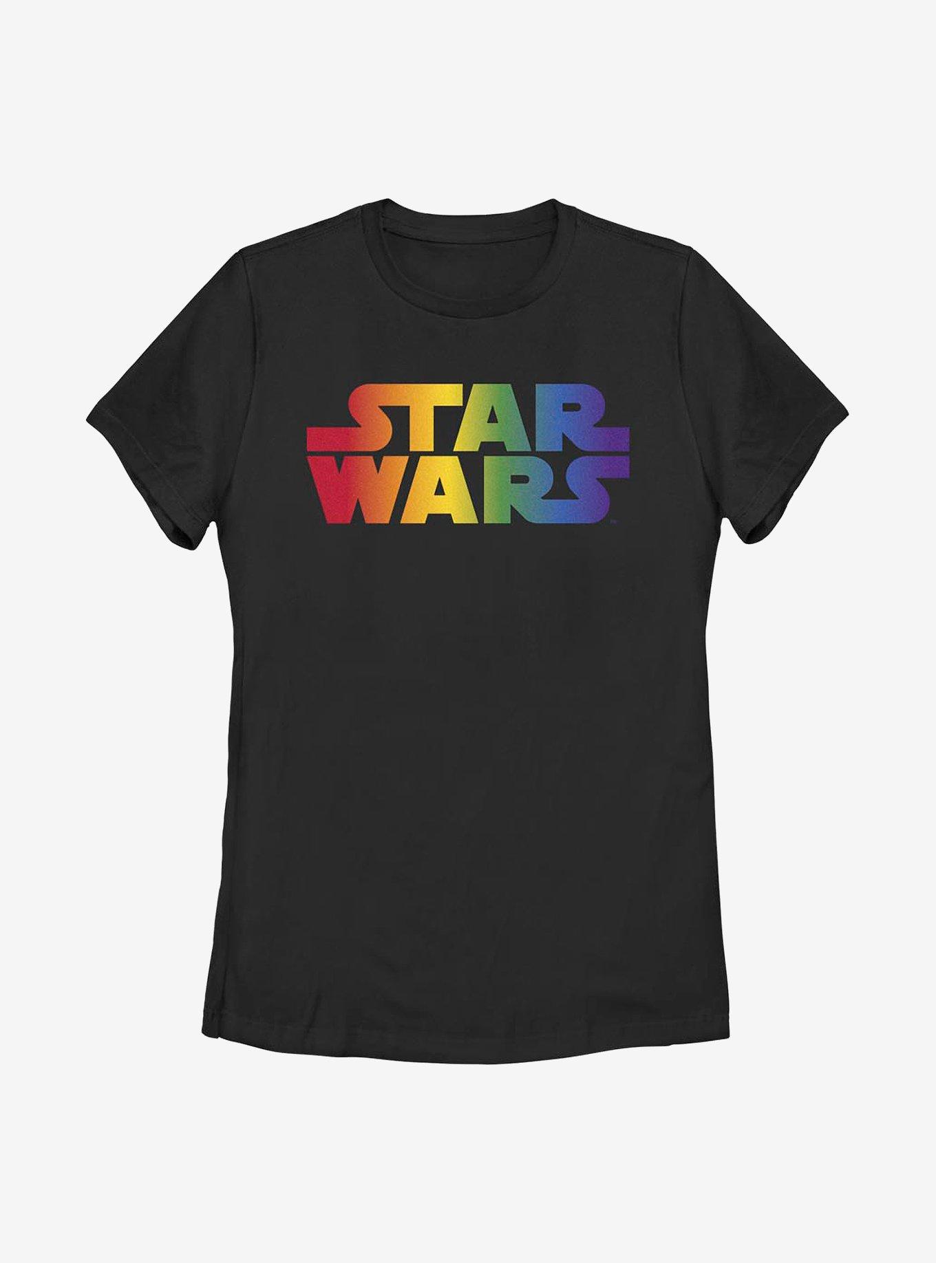 Star Wars Pride Rainbow Logo T-Shirt, BLACK, hi-res