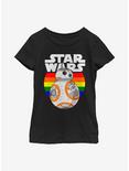 Star Wars Pride Rainbow Circle Youth T-Shirt, BLACK, hi-res